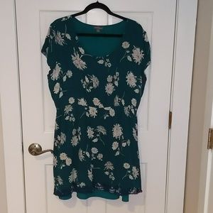 Green floral dress